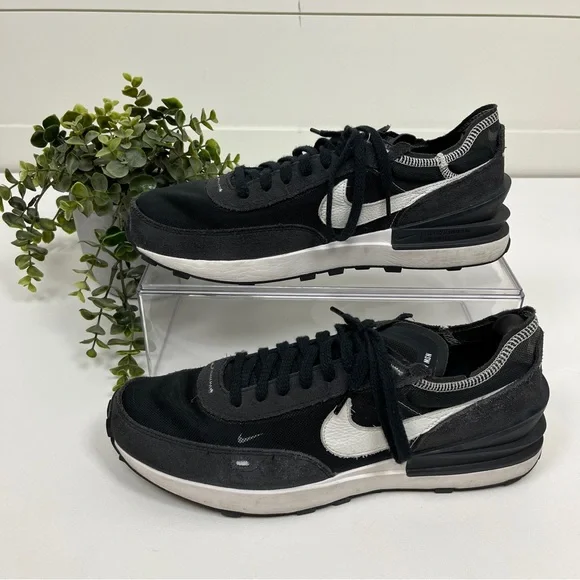 Nike | Shoes | Nike Waffle Black White Grey Custom Shoes  display picture 1